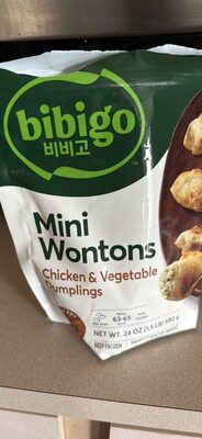 Chicken & Vegetable Dumplings Korean Style Mini Wontons, Chicken & Vegetable Dumplings