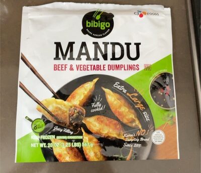 Beef And Vegetable Mandu, Beef; Vegetable