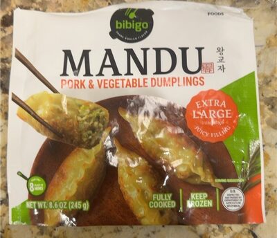 Mandu Pork & Vegetable Dumplings, Pork; Vegetable