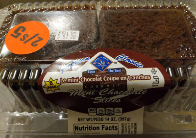 Gourmet Mini Chocolate Cake Slices, Chocolate