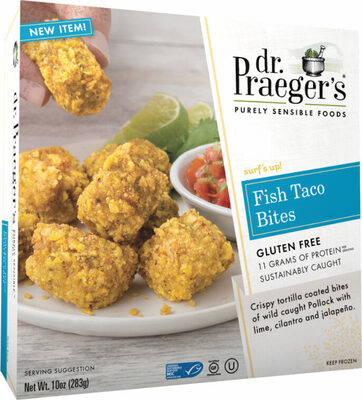 Crispy Tortilla Coated Taco Bites Of Wild Caught Pollock With Lime, Cilantro And Jalapeno., Fish Taco Bites
