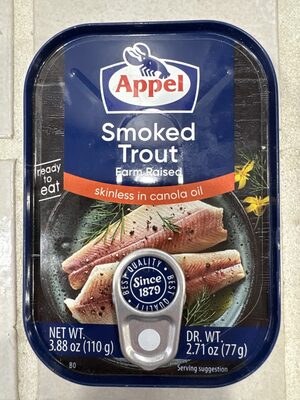 Smoked Trout Farm Raised Skinless In Canola Oil, Smoked Trout