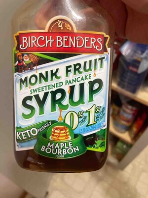 Maple Bourbon Flavor Monk Fruit Sweetened Pancake Syrup, Maple Bourbon
