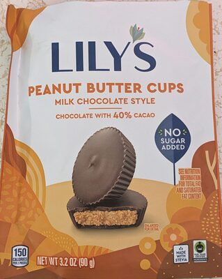Milk Chocolate Style 40% Cocoa Peanut Butter Cups, Milk Chocolate Style