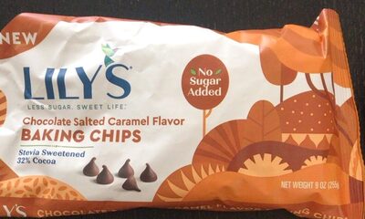 Chocolate Salted Caramel Flavor 32% Cocoa Baking Chips, Chocolate Salted Caramel