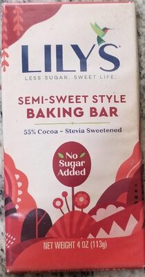 Semi-Sweet Style 55% Cocoa Premium Baking Bar, Semi-Sweet Style
