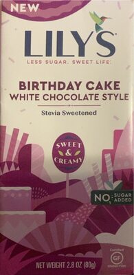 Birthday Cake White Chocolate Style Bar, Birthday Cake White Chocolate Style