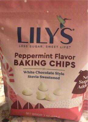 Peppermint Flavor White Chocolate Style Baking Chips, Peppermint