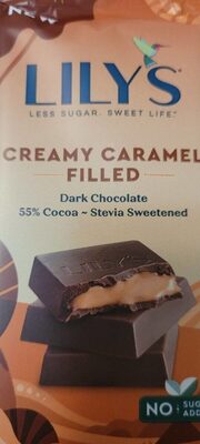 Creamy Caramel Filled 55% Cocoa Dark Chocolate, Creamy Caramel