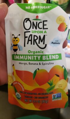 Mango, Banana & Spirulina Organic Cold-Pressed Immunity Blend, Mango, Banana & Spirulina