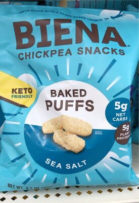 Sea Salt Baked Puffs Chickpea Snacks, Sea Salt
