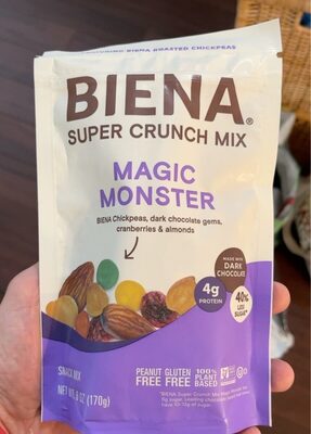 Magic Monster Chickpeas, Dark Chocolate Gems, Cranberries & Almonds Super Crunch Snack Mix, Magic Monster