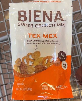Tex Mex Biena Chickpeas, Mini Pretzels, Almonds & Fava Crisps With A Tex Mex Seasoning Super Crunch Snack Mix, Tex Mex
