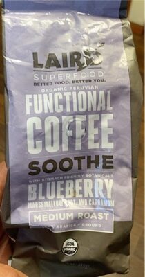 Medium Roast Peruvian Organic 100% Arabica Ground Functional Coffee, Peruvian