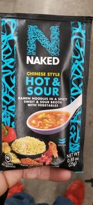 Chinese Style Medium Hot & Sour Ramen Noodles Soup, Chinese Style