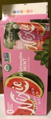Watermelon Mint Organically Flavored Sparkling Water, Watermelon; Mint