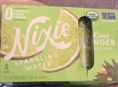 Lime Ginger Organically Flavored Sparkling Water, Lime; Ginger