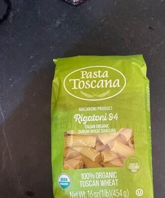 Italian Organic Durum Wheat Semolina Macaroni Product, Rigatoni 94