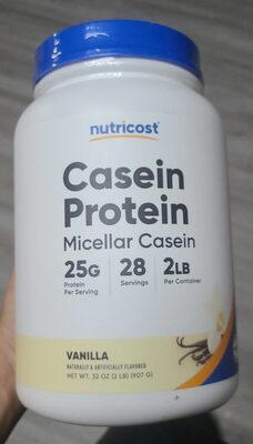 Casein Protein 25 G Micellar Casein Powder, Vanilla, Vanilla