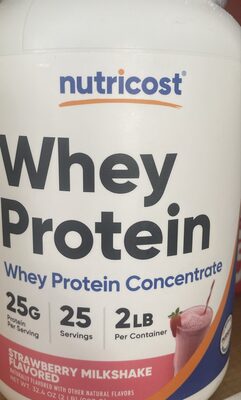 Whey Protein 25 G Concentrate Powder, Strawberry Milkshake, Strawberry Milkshake