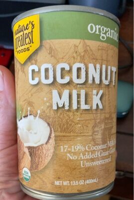 Organic Unsweetened Coconut Milk, Unsweetened
