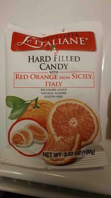 Hard Filled Candy With Red Orange From Sicily, Italy, Red Orange From Sicily, Italy