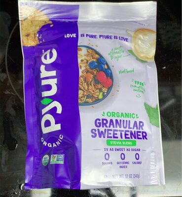 Stevia Organic Granular Sweetener Blend, Stevia