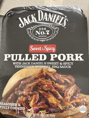 Sweet & Spicy Seasoned & Fully Cooked Pulled Pork With Jack Daniel's Tennessee Whiskey BBQ Sauce, Sweet & Spicy With Jack Daniel's Tennessee Whiskey