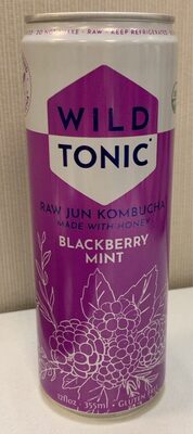 Blackberry Mint Raw Jun Kombucha, Blackberry Mint