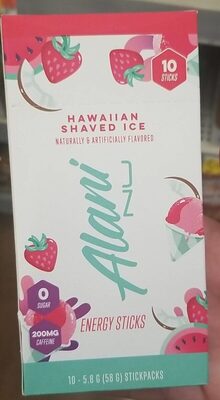 Hawaiian Shaved Ice Energy Sticks, Hawaiian Shaved Ice