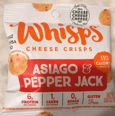 Asiago & Pepper Jack Cheese Crisps, Asiago & Pepper Jack
