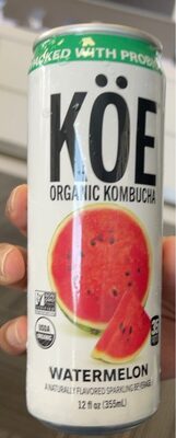 Watermelon Flavored Organic Kombucha Sparkling Beverage, Watermelon