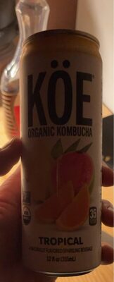 Tropical Flavored Organic Kombucha Sparkling Beverage, Tropical