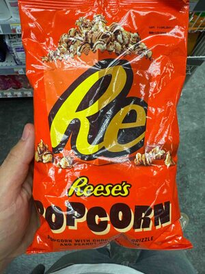 Popcorn With Chocolatey Drizzle And Peanut Butter Creme, Chocolatey Drizzle And Peanut Butter Creme