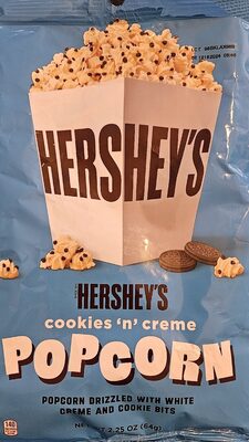 Cookies 'N' Creme Popcorn Drizzled With White Creme And Cookie Bits, Cookies 'N' Creme