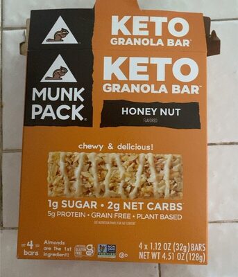 Honey Nut Flavored Keto Granola Bars, Honey Nut