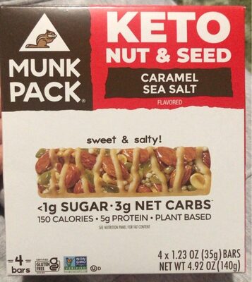 Caramel Sea Salt Flavored Keto Nut & Seed Bars, Caramel Sea Salt