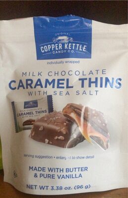 Milk Chocolate Caramel Thins With Sea Salt, Milk Chocolate With Sea Salt