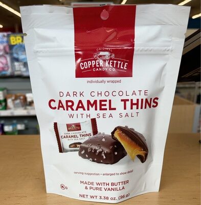 Dark Chocolate Caramel Thins With Sea Salt,  Dark Chocolate With Sea Salt