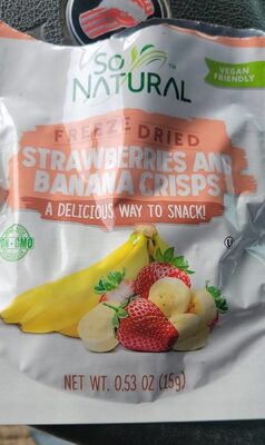 Strawberries And Banana Freeze Dried Crisps Snack, Strawberries And Banana