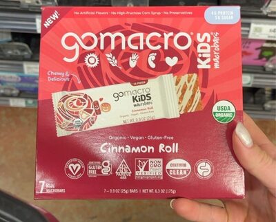 Cinnamon Roll Kids Macrobars, Cinnamon
