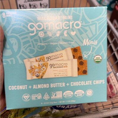 Coconut + Almond Butter + Chocolate Chips Macrobar Minis, Coconut + Almond Butter + Chocolate Chips