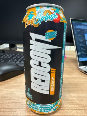 High Performance Energy Drink, Cali Splash Tropical Punch, Cali Splash Tropical Punch