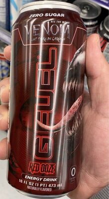 Red Ooze Flavored Energy Drink