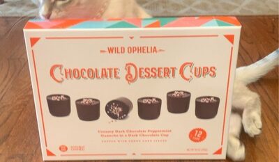 Creamy Dark Chocolate Peppermint Ganache In A Dark Chocolate Dessert Cup, Creamy Dark Chocolate Peppermint Ganache