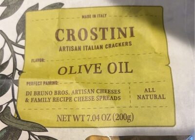 Olive Oil Crostini Artisan Italian Crackers, Olive Oil