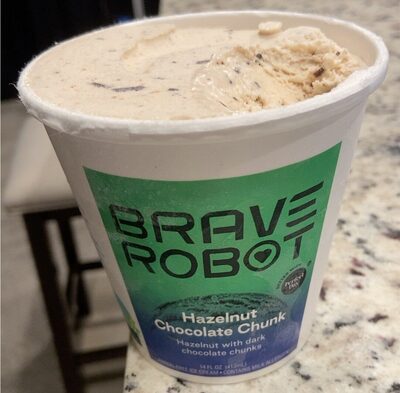 Animal-Free Dairy Hazelnut Chocolate Chunk Frozen Dairy Dessert, Hazelnut; Dark Chocolate