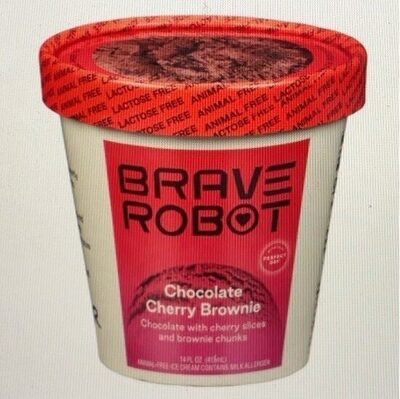 Chocolate Cherry Brownie Chocolate With Cherry Slices And Brownie Chunks Ice Cream, Chocolate Cherry Brownie