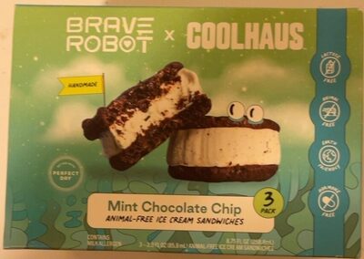 Mint Chocolate Chip Animal-Free Ice Cream Sandwiches, Mint Chocolate Chip