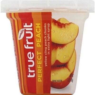 Yellow Cling Peach Chunks In Extra Light Syrup, Perfect Peach